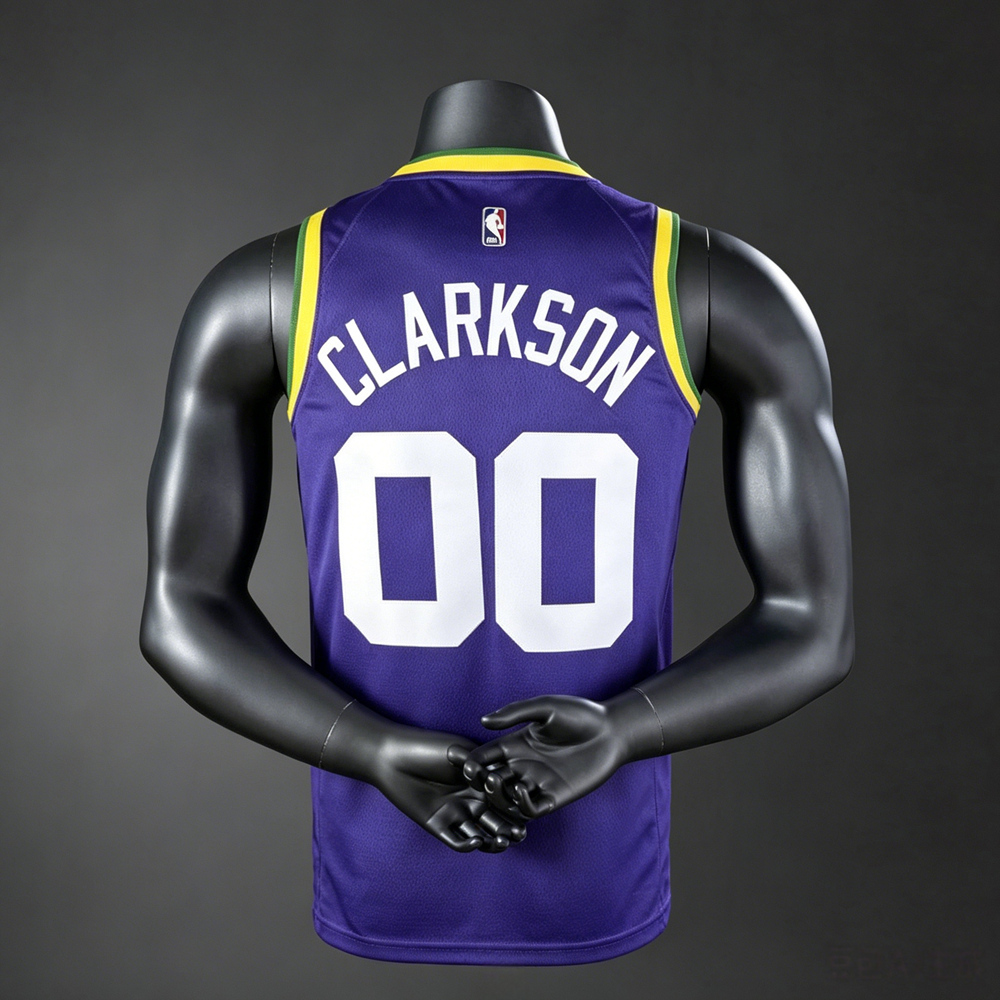 Utah Jazz City Edition Clarkson #00 NBA Jersey Silk Version Foto 2
