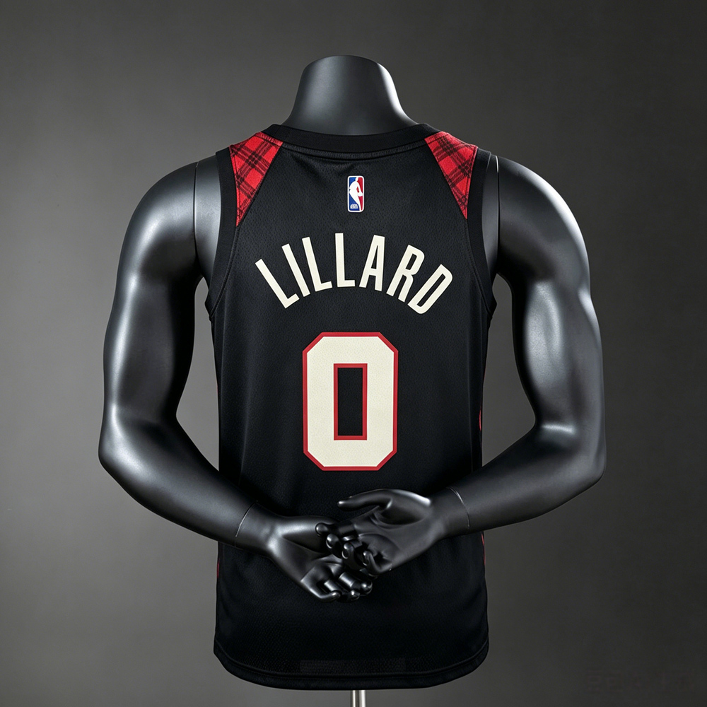 Portland Trail Blazers City Edition Lillard #0 NBA Jersey Silk Version Foto 2