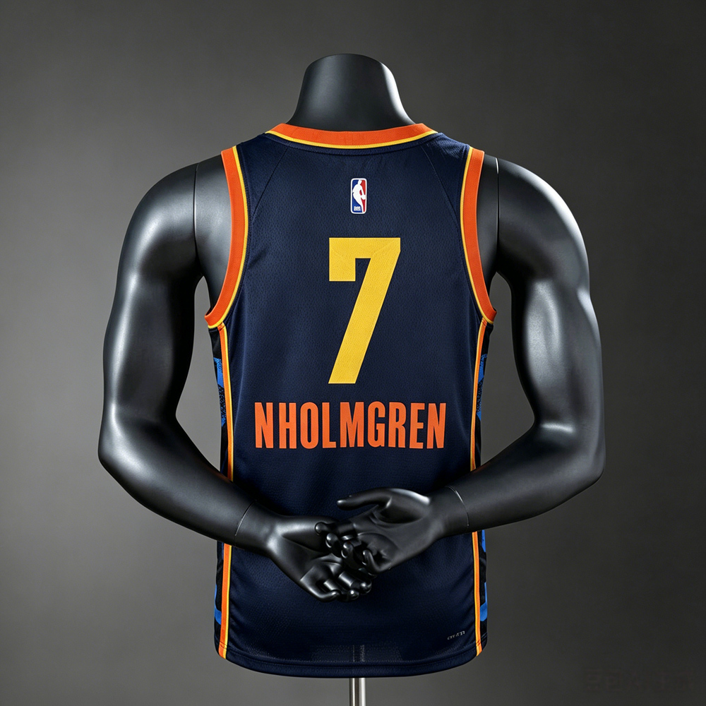 Oklahoma City Thunder Statement Edition Holmgren #7 NBA Jersey Silk Version Foto 2