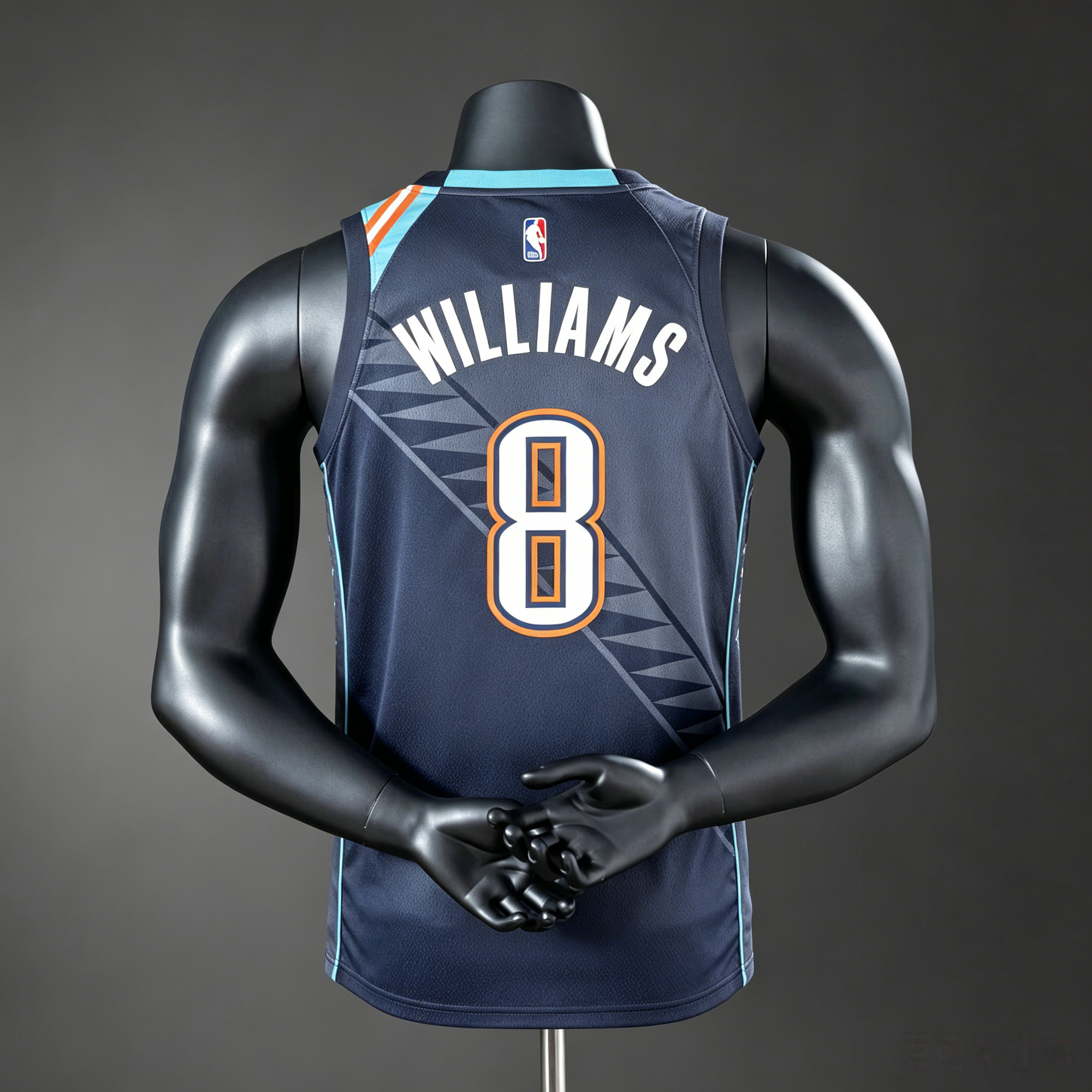 Oklahoma City Thunder City Edition Jalen Williams #8 NBA Jersey Silk Version Foto 2
