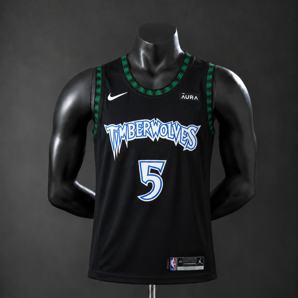 Minnesota Timberwolves City Edition Edwards #5 NBA Jersey Embroidered Version