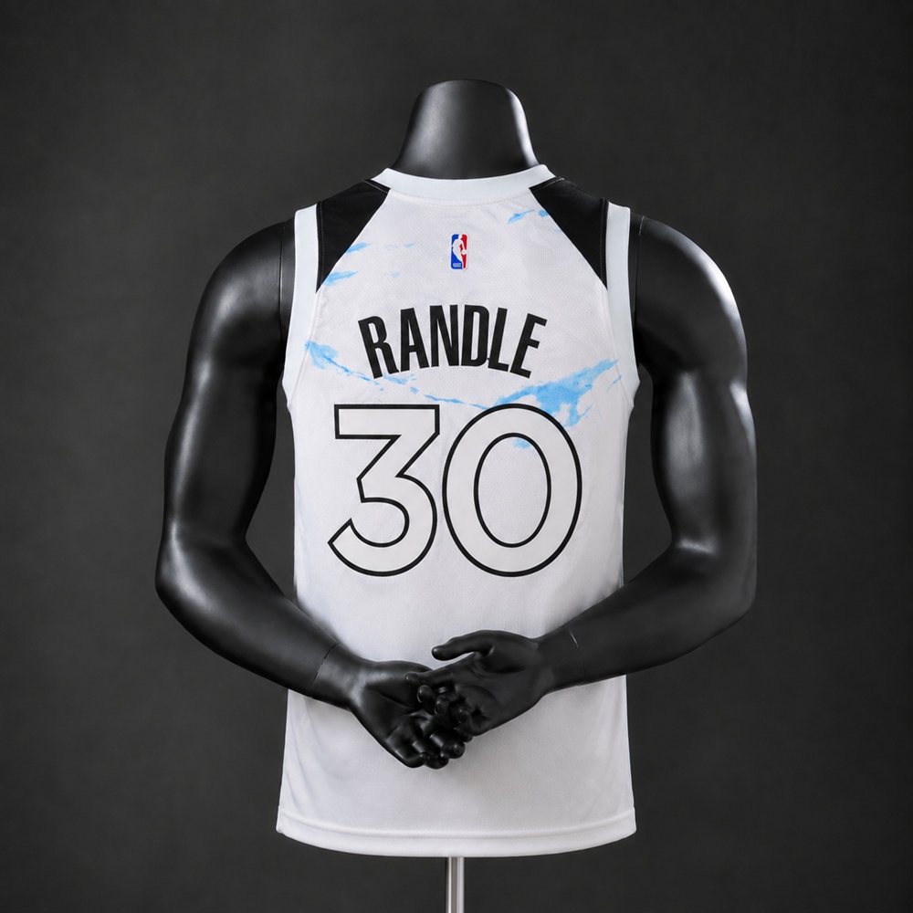 Minnesota Timberwolves City Edition Randle #30 NBA Jersey Embroidered Version Foto 2