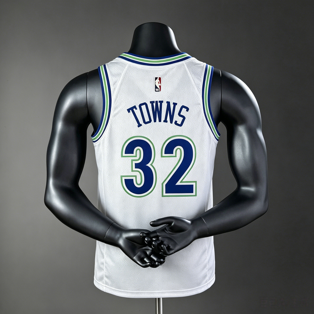 Minnesota Timberwolves City Edition Karl-Anthony Towns #32 NBA Jersey Silk Version Foto 2