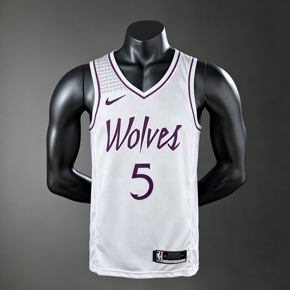 Minnesota Timberwolves Association Edition Edwards #5 NBA Jersey Silk Version