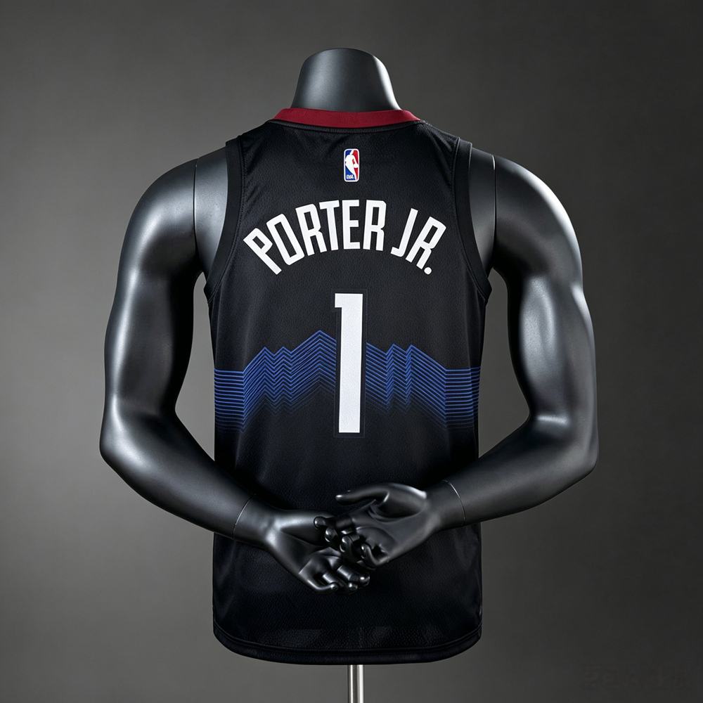 Denver Nuggets City Edition Porter Jr. #1 NBA Jersey Silk Version Foto 2