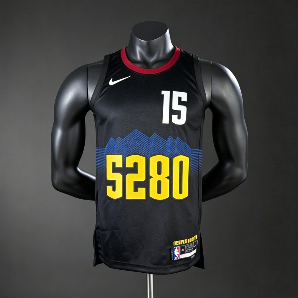 Denver Nuggets City Edition Nikola Jokic #15 NBA Jersey Silk Version