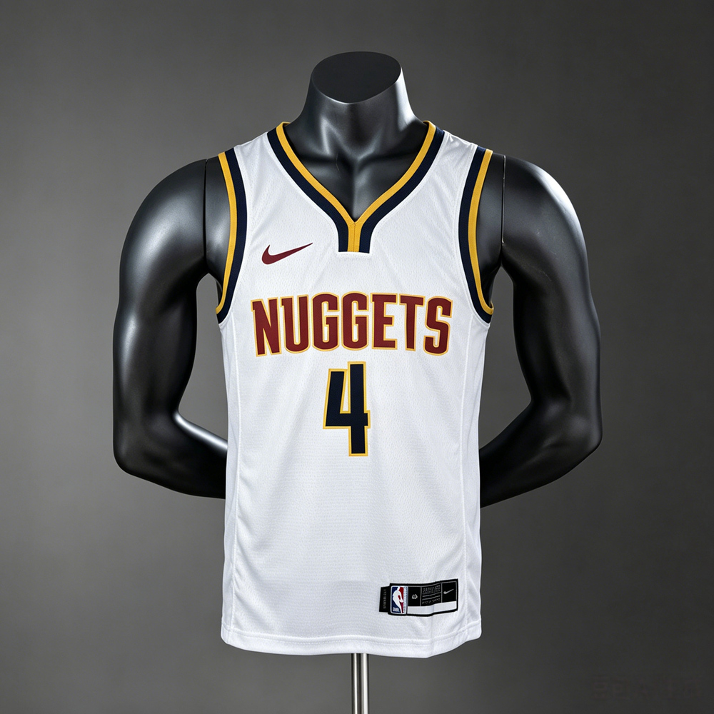 Denver Nuggets Hardwood Classics Edition Westbrook #4 NBA Jersey Silk Version