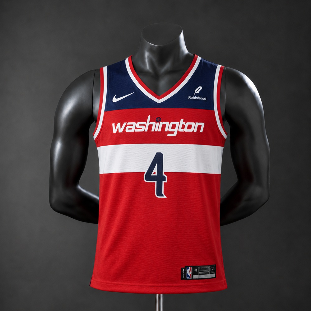 Washington Wizards Icon Edition AJ Dybantsa #4 NBA Jersey Embroidered Version