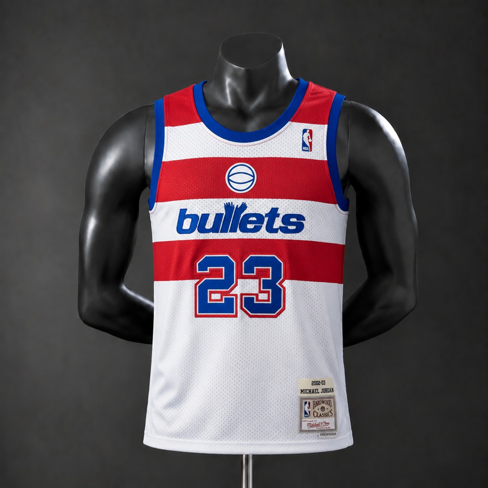 Washington Wizards Hardwood Classics Michael Jordan #23 NBA Jersey Embroidered Version