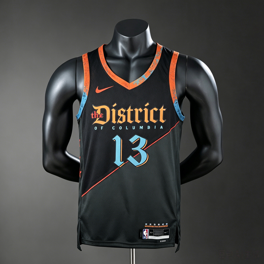 Washington Wizards City Edition Poole #13 NBA Jersey Silk Version