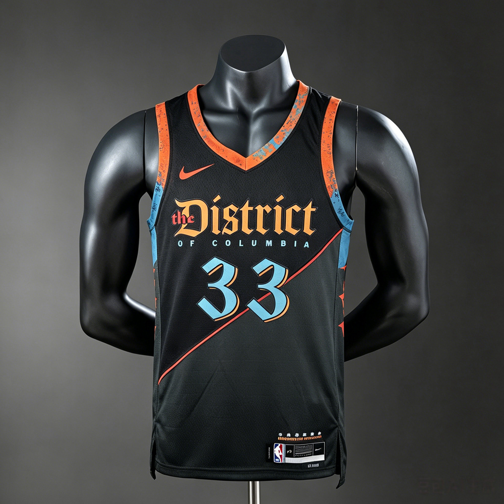 Washington Wizards City Edition Kuzma #33 NBA Jersey Silk Version
