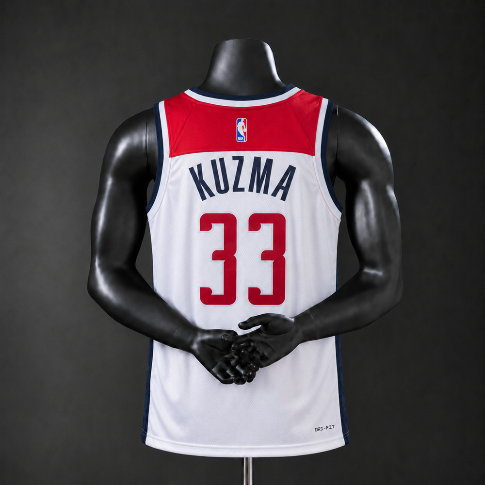 Washington Wizards Association Edition Kuzma #33 NBA Jersey Silk Version Foto 2