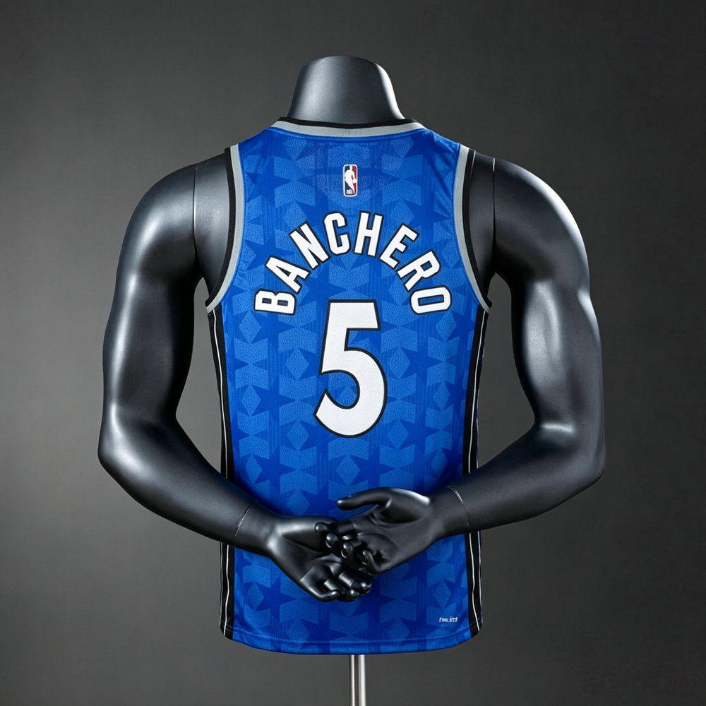 Orlando Magic City Edition Paolo Banchero #5 NBA Jersey Silk Version Foto 2
