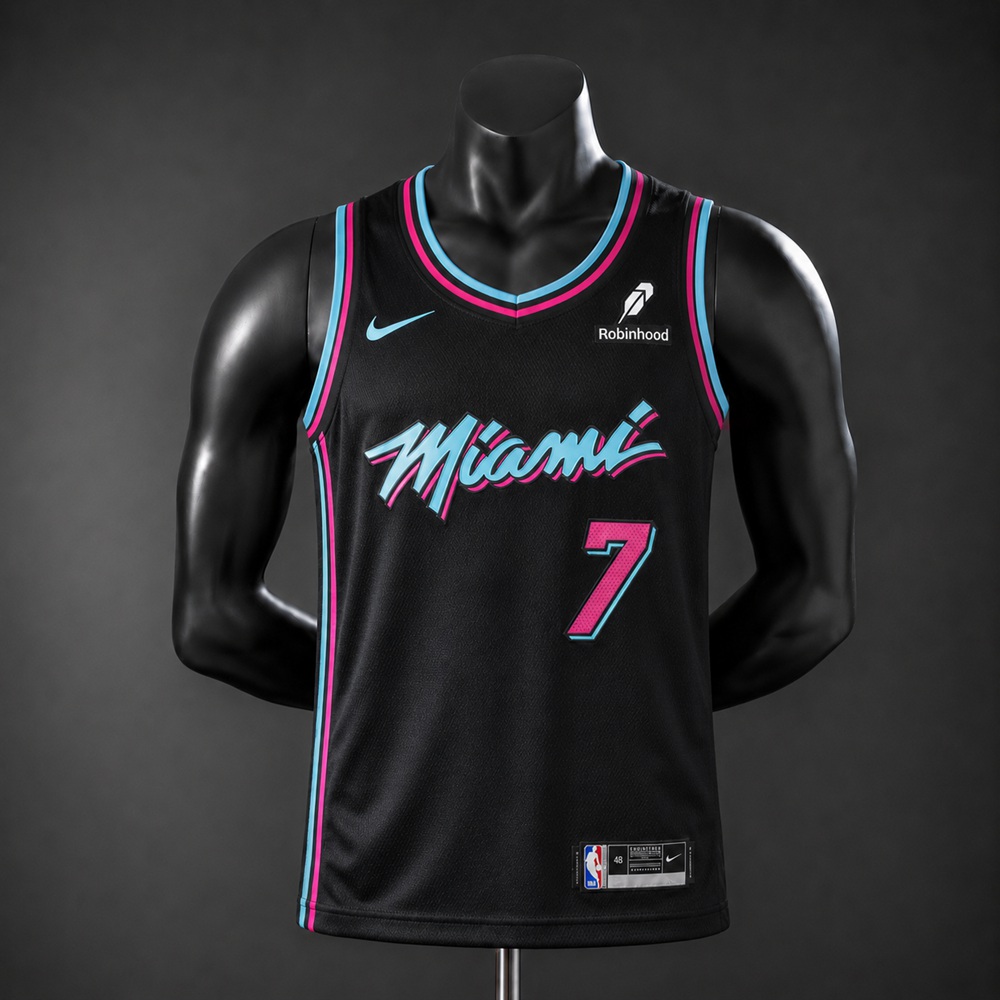 Miami Heat Original Vice Nights Edition Giannis Antetokounmpo #7 NBA Jersey Embroidered Version