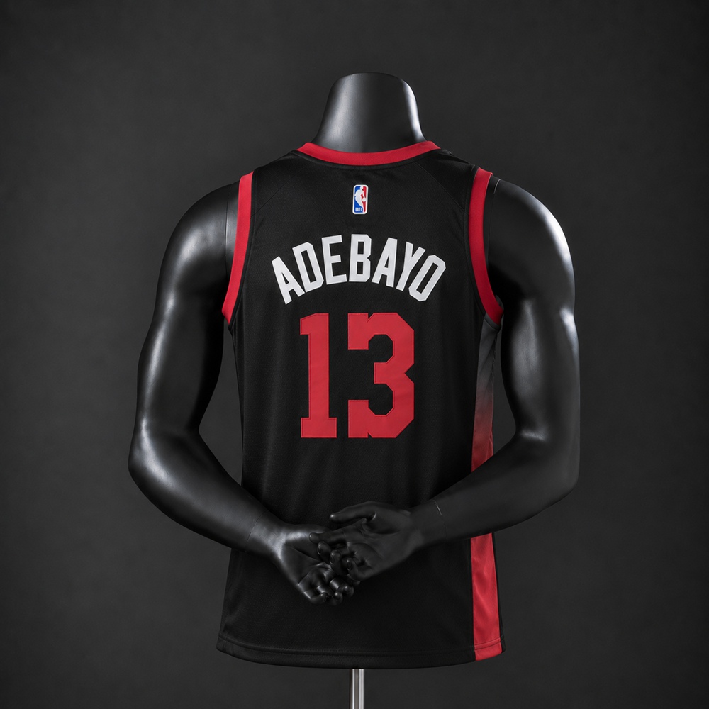 Miami Heat City Edition Adebayo #13 NBA Jersey Embroidered Version Foto 2