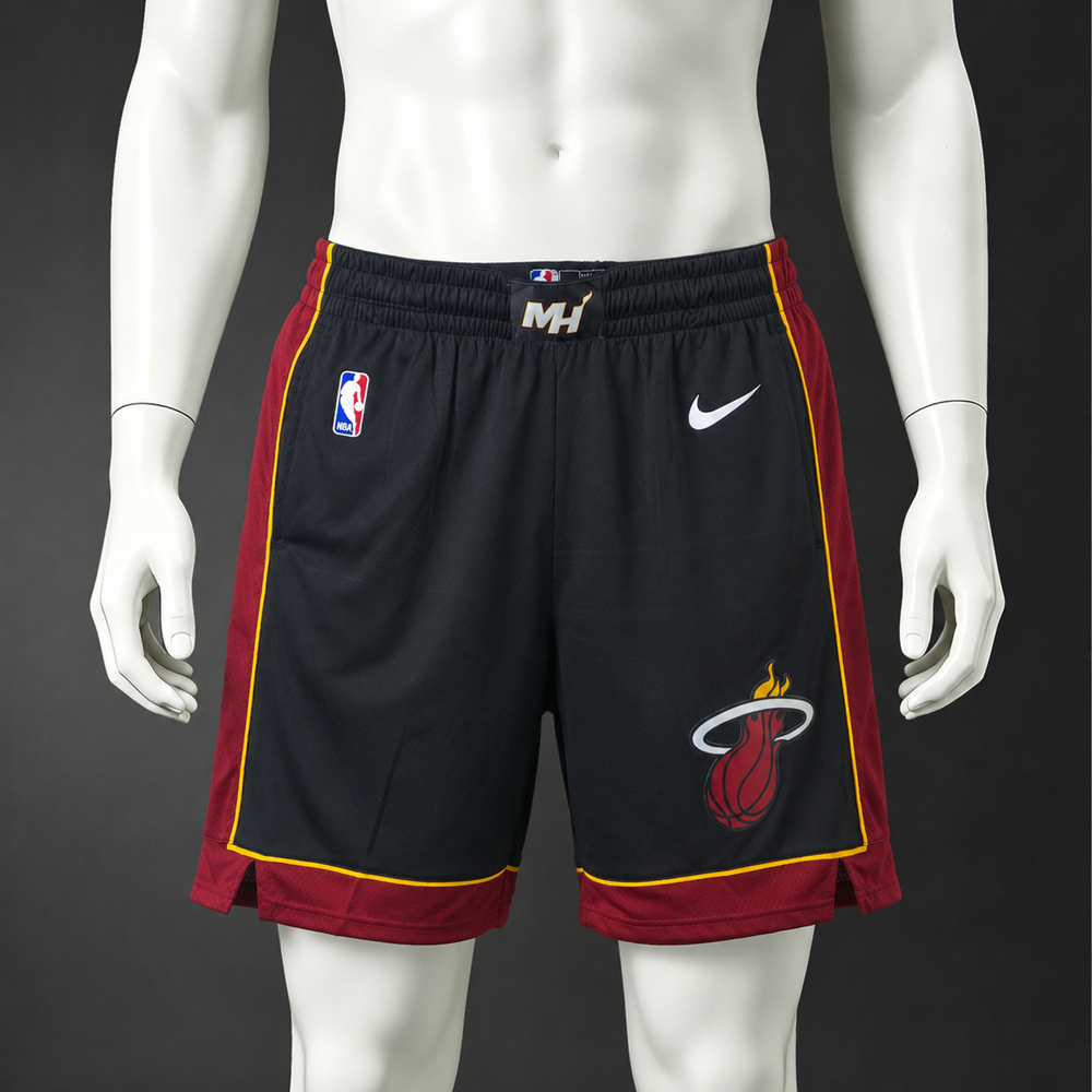 Miami Heat City Edition Basketball NBA Shorts Silk Version