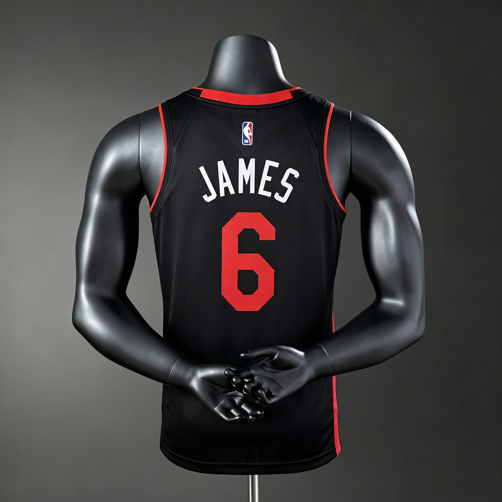 Miami Heat City Edition LeBron James #6 NBA Jersey Silk Version Foto 2