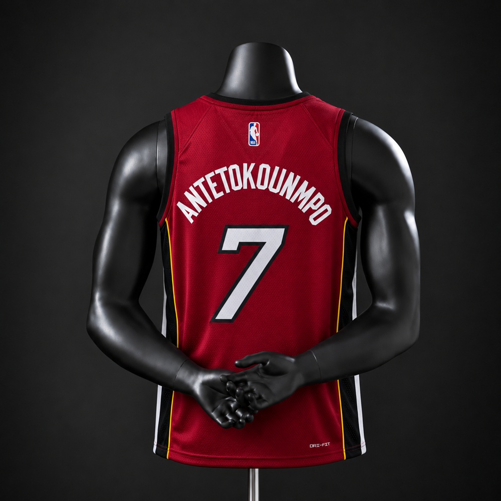 Miami Heat Statement Edition Antetokounmpo #7 NBA Jersey Silk Version Foto 2