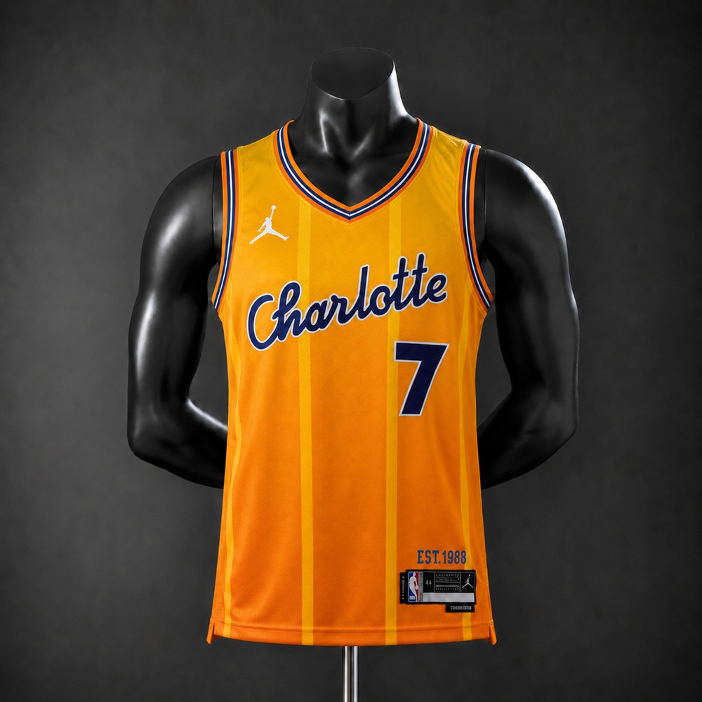 Charlotte Hornets City Edition Knueppel #7 NBA Jersey Silk Version