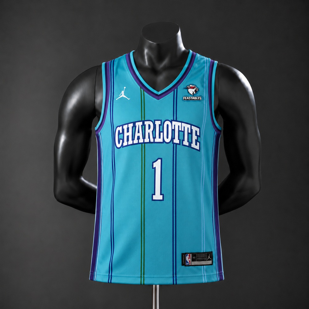 Charlotte Hornets City Edition Ball #1 NBA Jersey Embroidered Version
