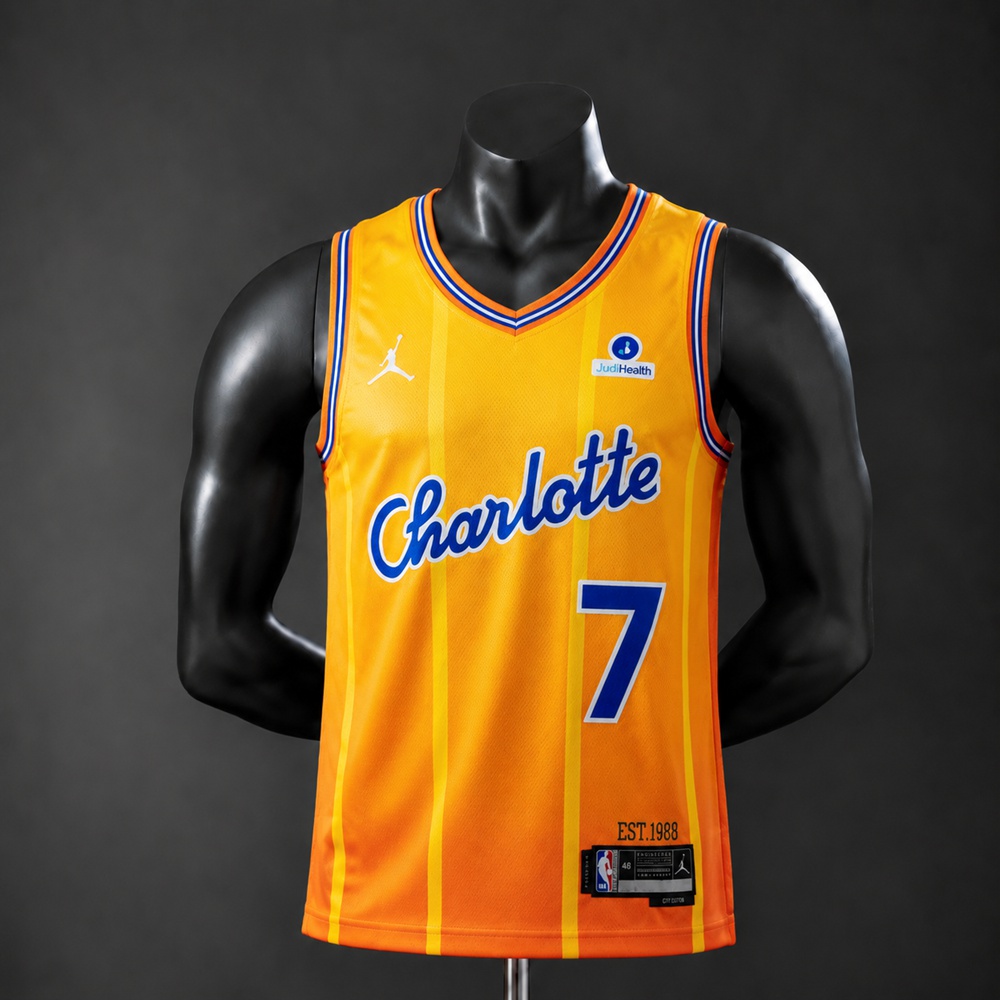 Charlotte Hornets City Edition LaMelo Ball #7 NBA Jersey Embroidered Version