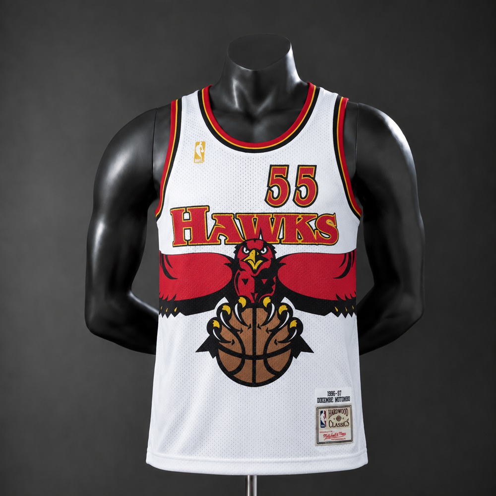 Atlanta Hawks Classic Edition Mutombo #55 NBA Jersey Embroidered Version