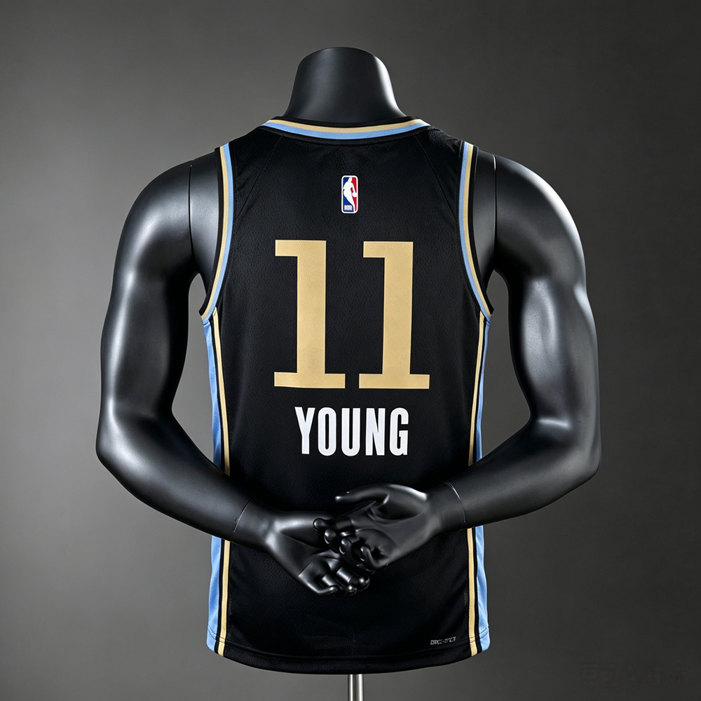 Atlanta Hawks City Edition Trae Young #11 NBA Jersey Silk Version Foto 2
