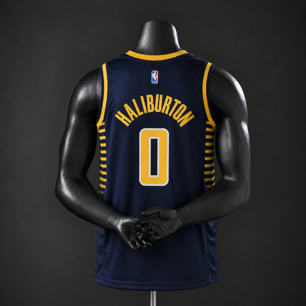 Indiana Pacers City Edition Haliburton #0 NBA Jersey Embroidered Version Foto 2