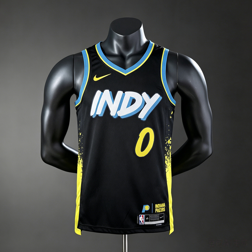 Indiana Pacers City Edition Haliburton #0 NBA Jersey Silk Version