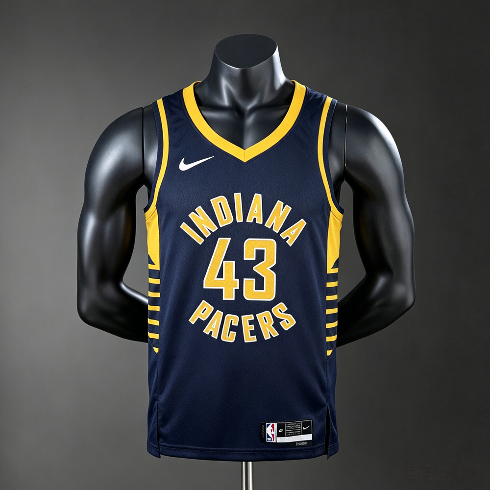 Indiana Pacers Icon Edition Siakam #43 NBA Jersey Silk Version