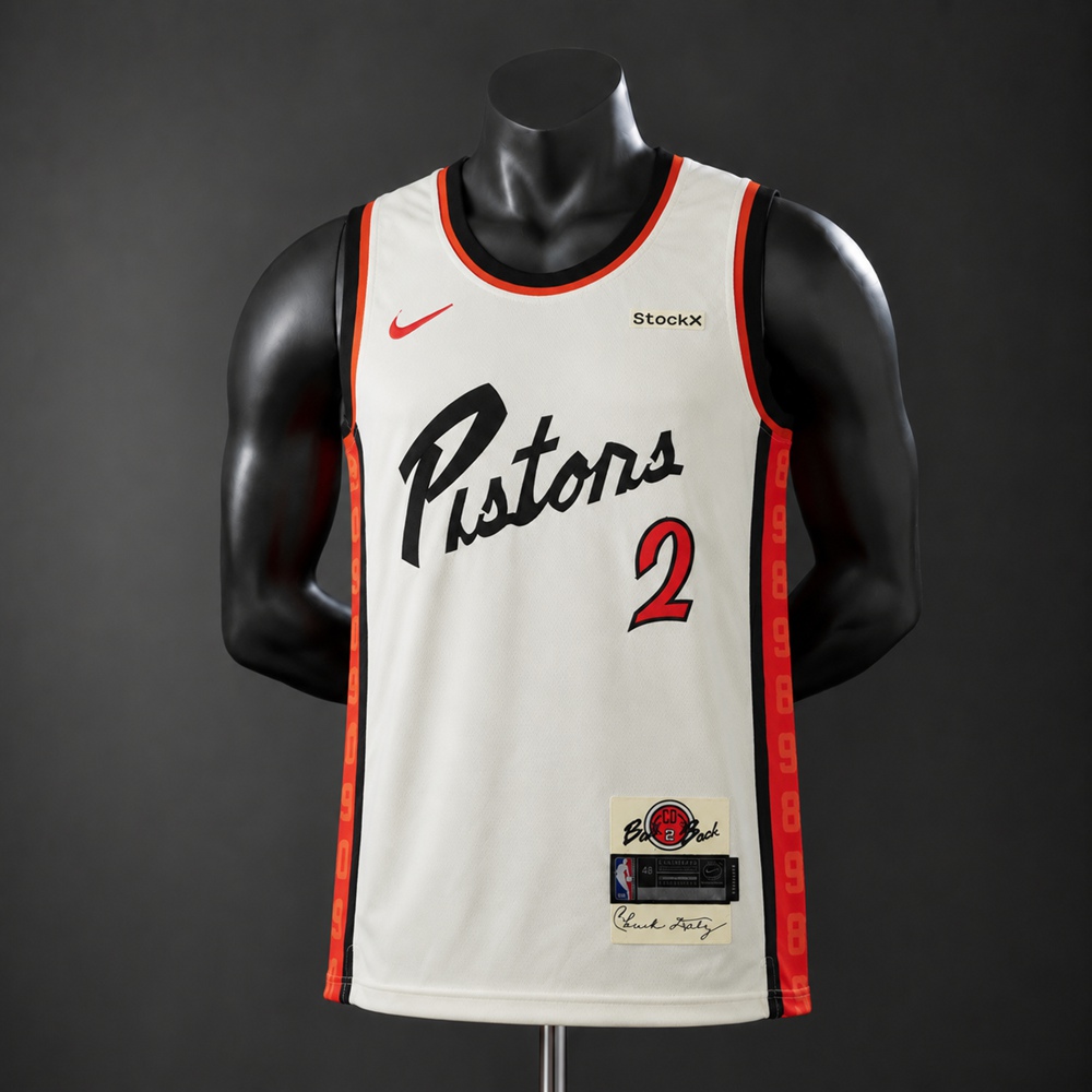 Detroit Pistons City Edition Cunningham #2 NBA Jersey Embroidered Version