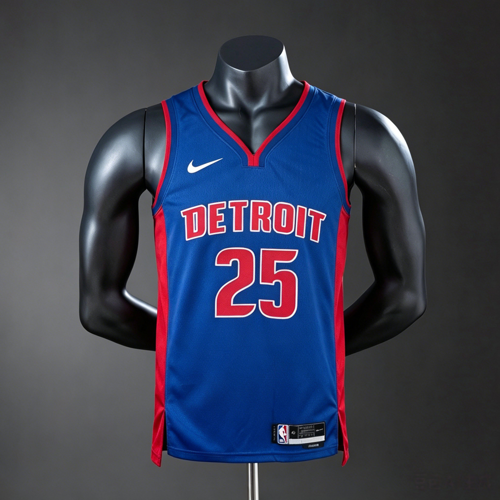 Detroit Pistons Classic Edition Rose #25 NBA Jersey Silk Version