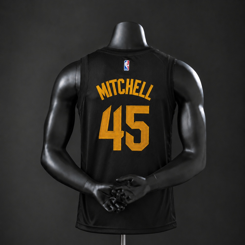 Cleveland Cavaliers City Edition Mitchell #45 NBA Jersey Embroidered Version Foto 2
