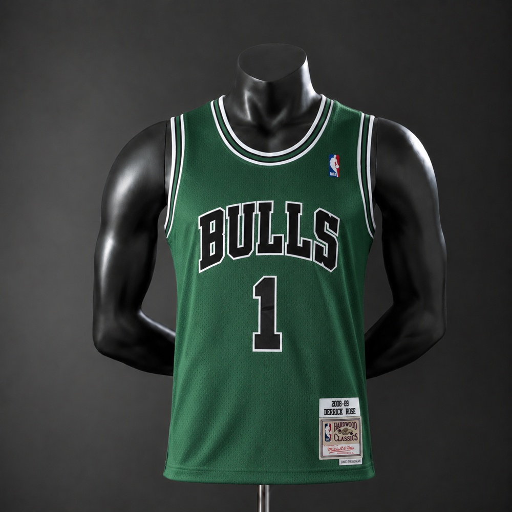 Chicago Bulls Hardwood Classics Derrick Rose #1 NBA Jersey Embroidered Version