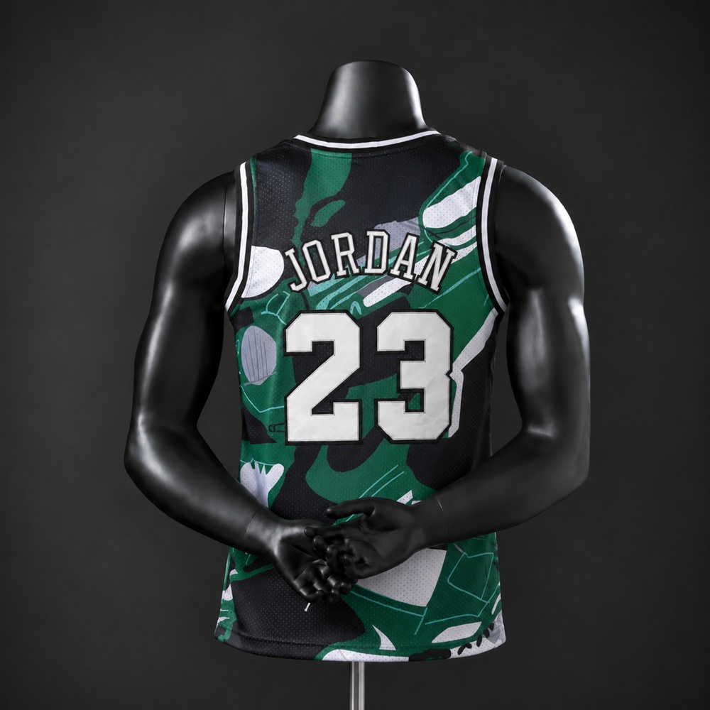 Chicago Bulls City Edition Michael Jordan #23 NBA Jersey Embroidered Version Foto 2