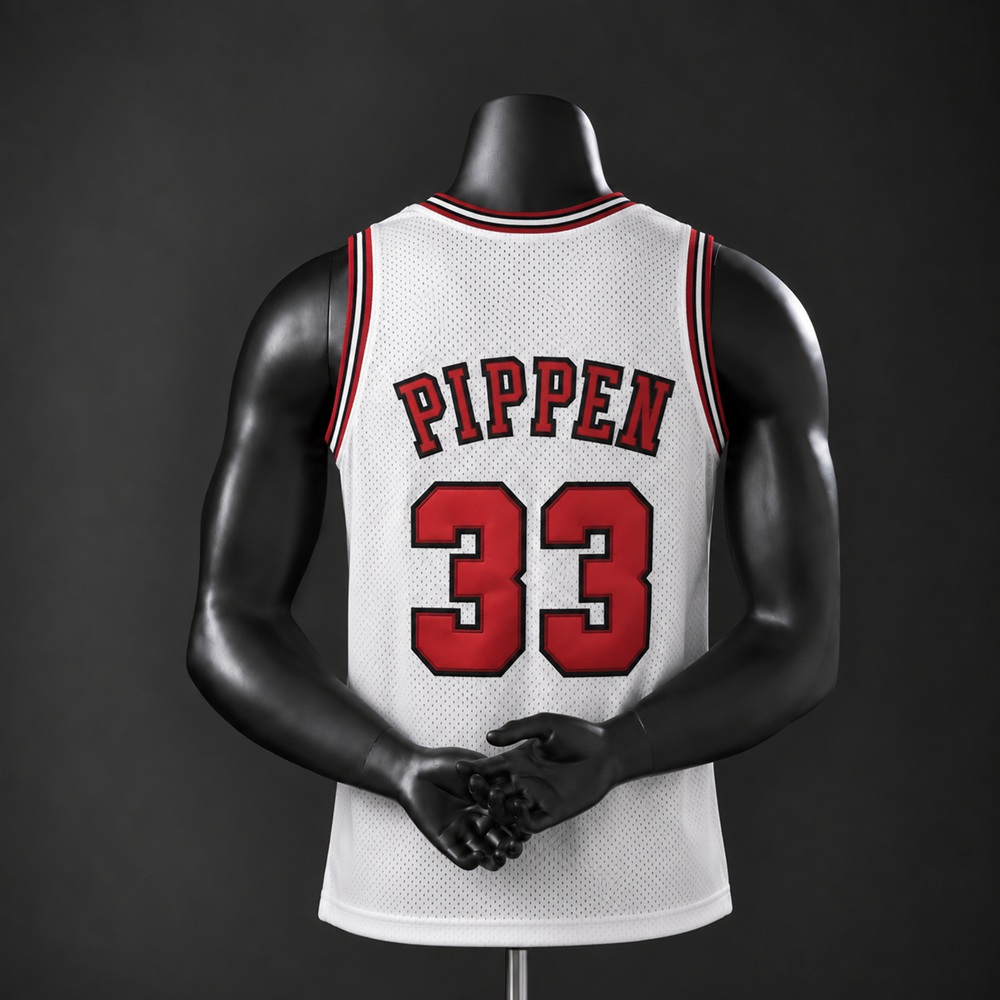 Chicago Bulls Hardwood Classics Scottie Pippen #33 NBA Jersey Embroidered Version Foto 2