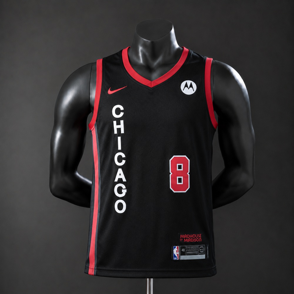 Chicago Bulls City Edition LaVine #8 NBA Jersey Embroidered Version