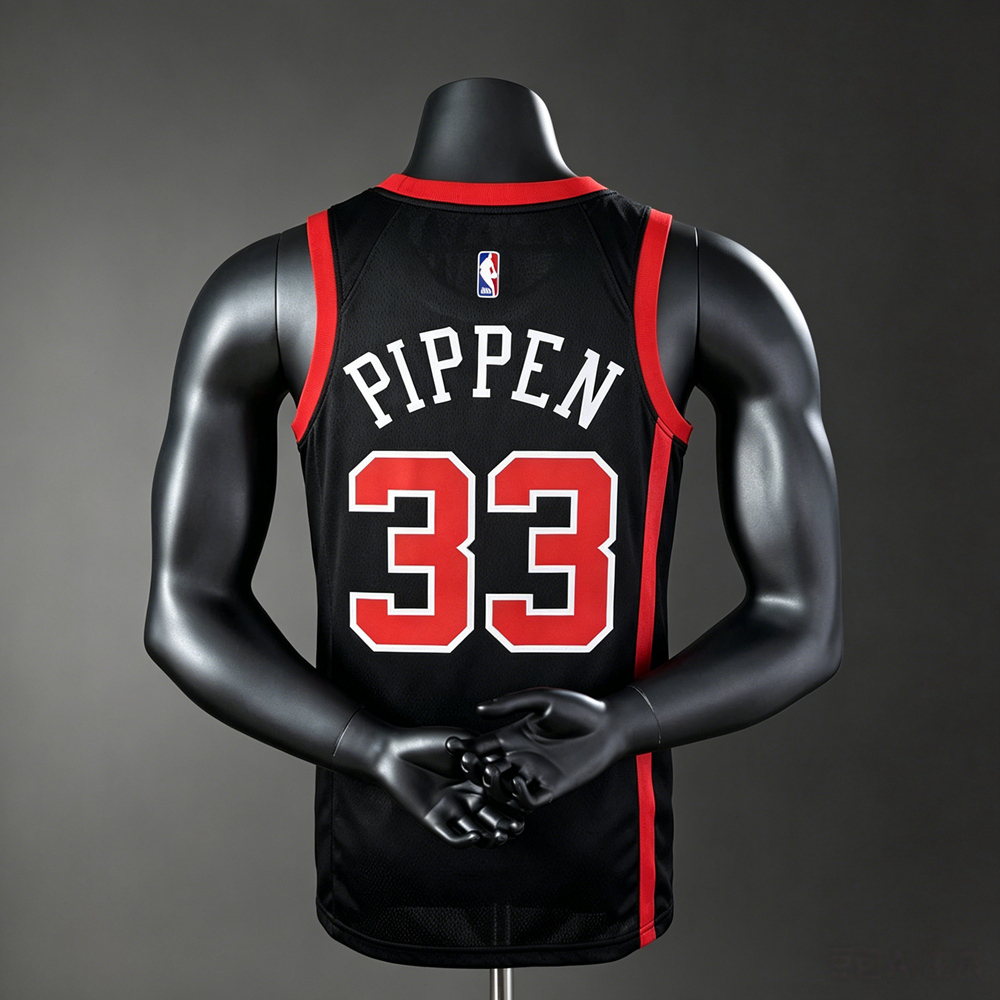 Chicago Bulls City Edition Pippen #33 NBA Jersey Silk Version Foto 2