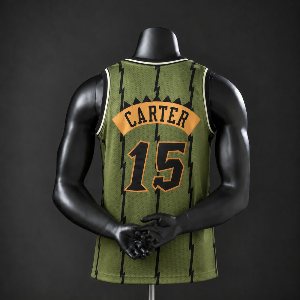 Toronto Raptors Hardwood Classics Edition Vince Carter #15 NBA Jersey Embroidered Version Foto 2