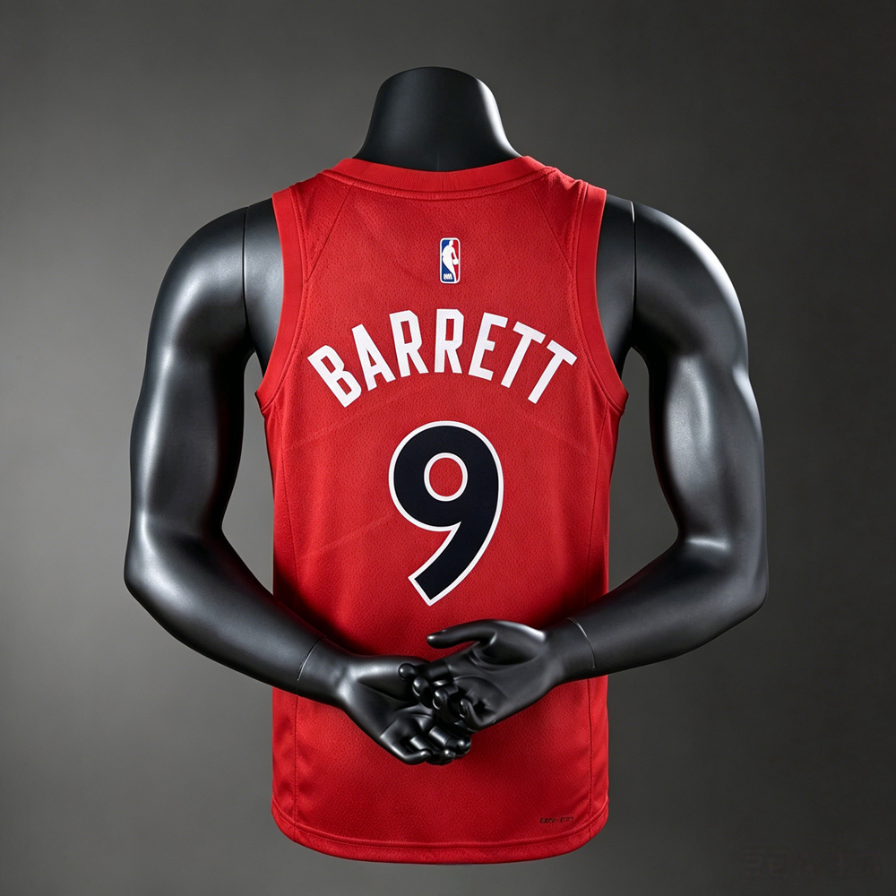 Toronto Raptors City Edition Barrett #9 NBA Jersey Silk Version Foto 2