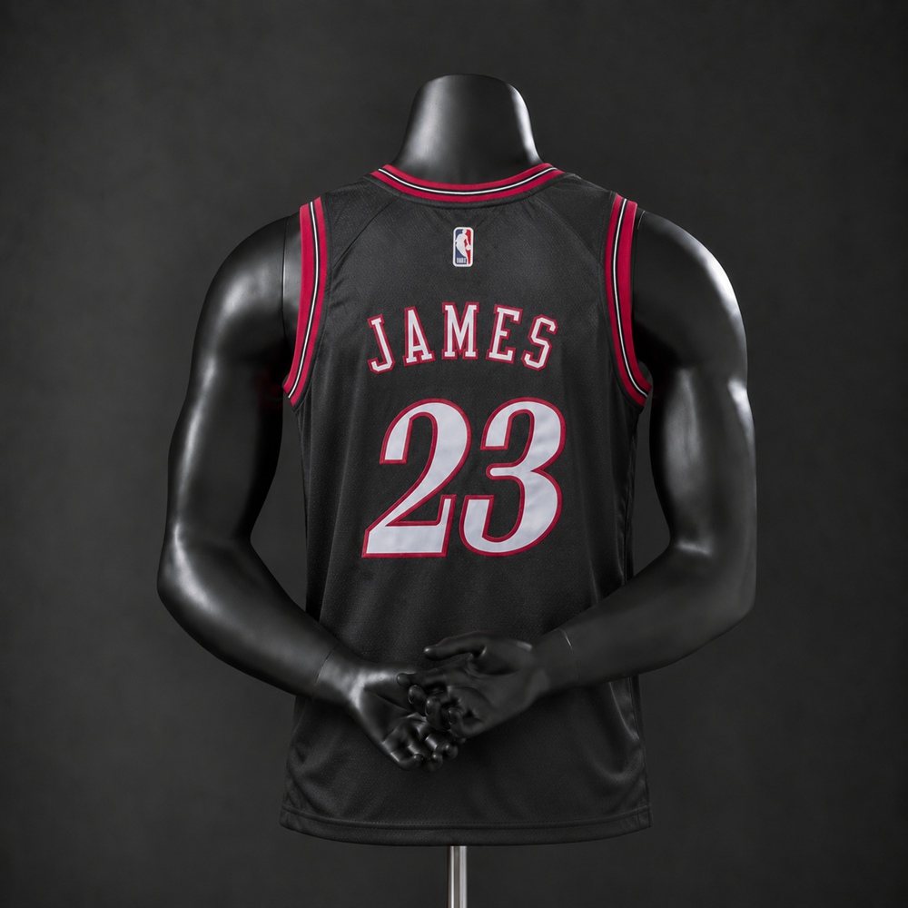 Philadelphia 76ers Hardwood Classic Edition LeBron James #23 NBA Jersey Embroidered Version Foto 2