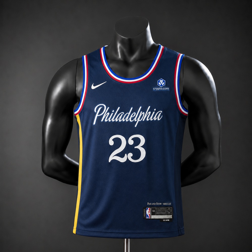 Philadelphia 76ers City Edition LeBron James #23 NBA Jersey Embroidered Version