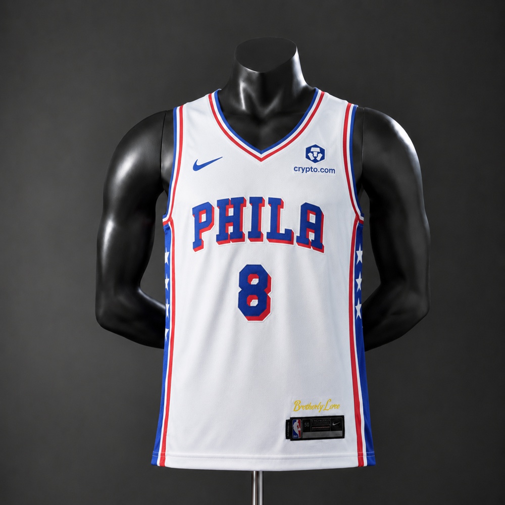 Philadelphia 76ers City Edition George #8 NBA Jersey Embroidered Version