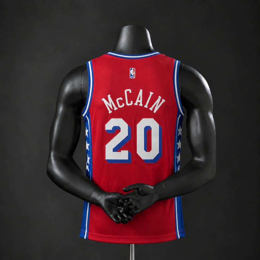 Philadelphia 76ers City Edition McCain #20 NBA Jersey Embroidered Version Foto 2