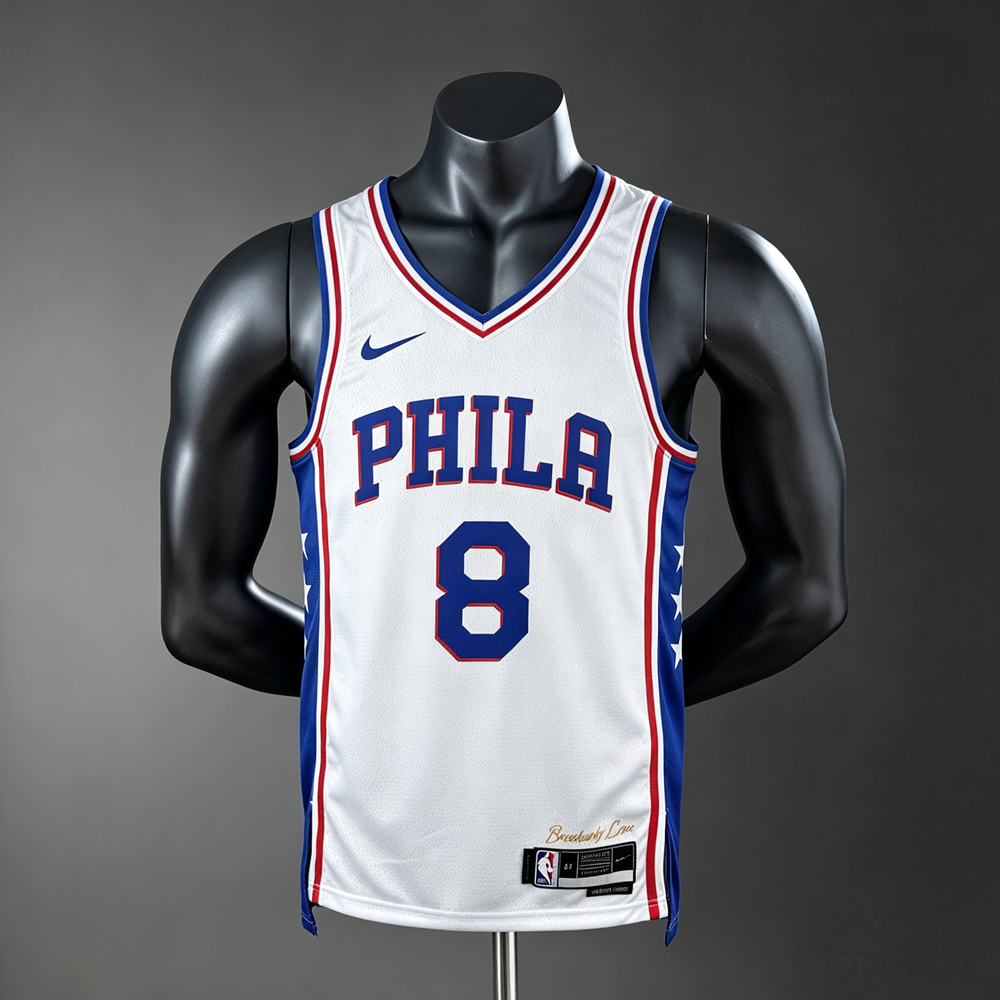 Philadelphia 76ers City Edition George #8 NBA Jersey Silk Version