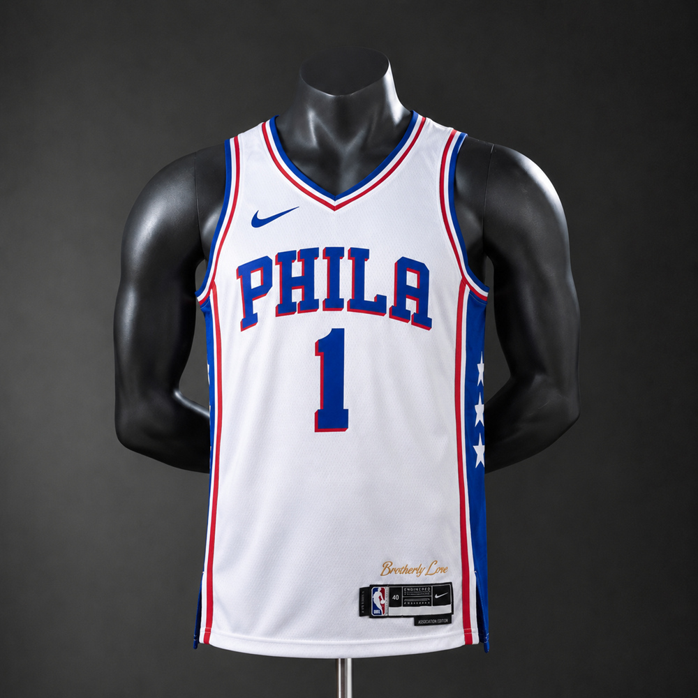 Philadelphia 76ers Association Edition Harden #1 NBA Jersey Silk Version