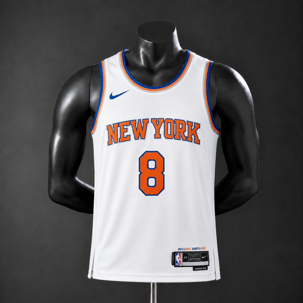 New York Knicks Association Edition OG Anunoby #8 NBA Jersey Heat Press Version