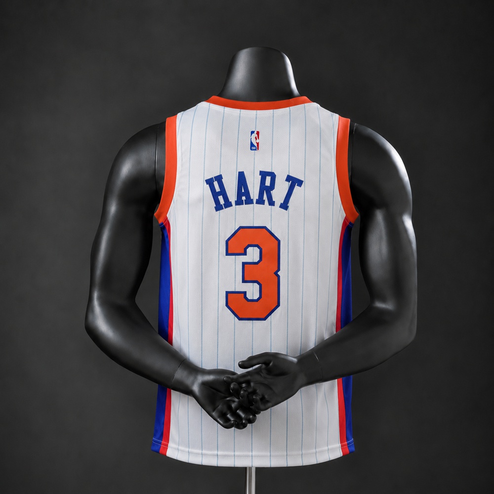 New York Knicks City Edition Josh Hart #3 NBA Jersey Embroidered Version Foto 2