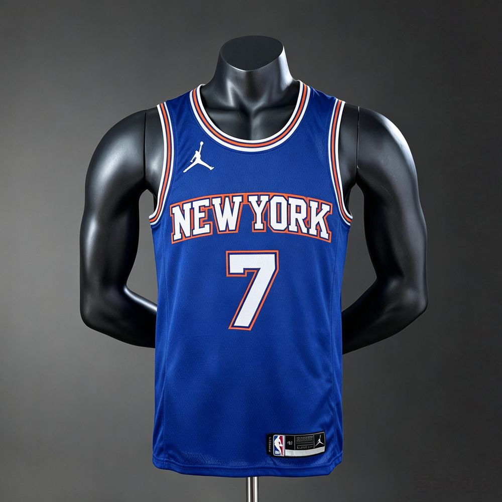 New York Knicks Icon Edition Anthony #7 NBA Jersey Silk Version