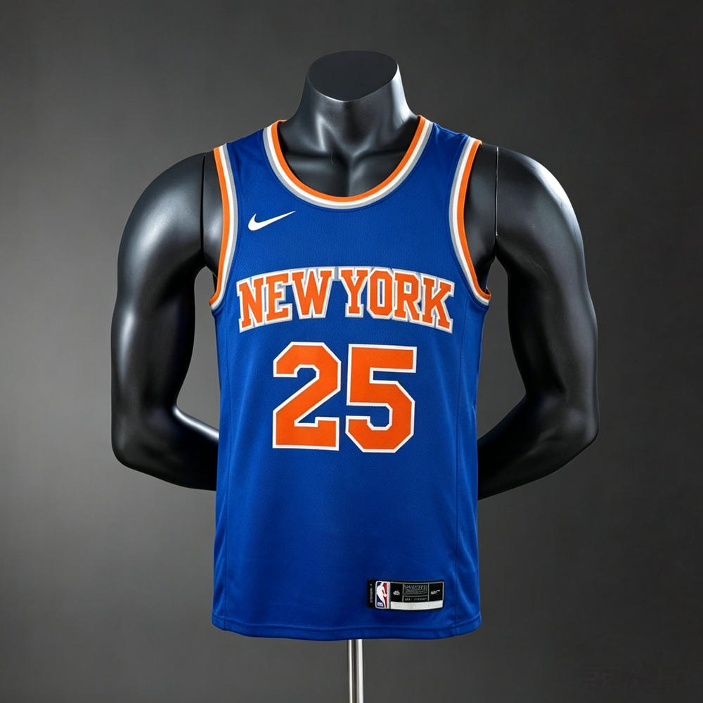 New York Knicks Icon Edition Bridges #25 NBA Jersey Silk Version